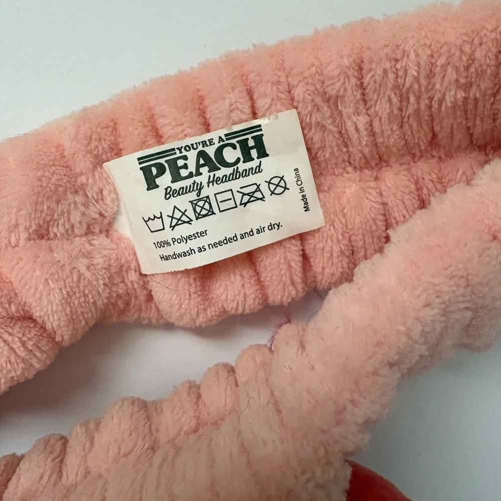 Plush Peach Headband for Kids